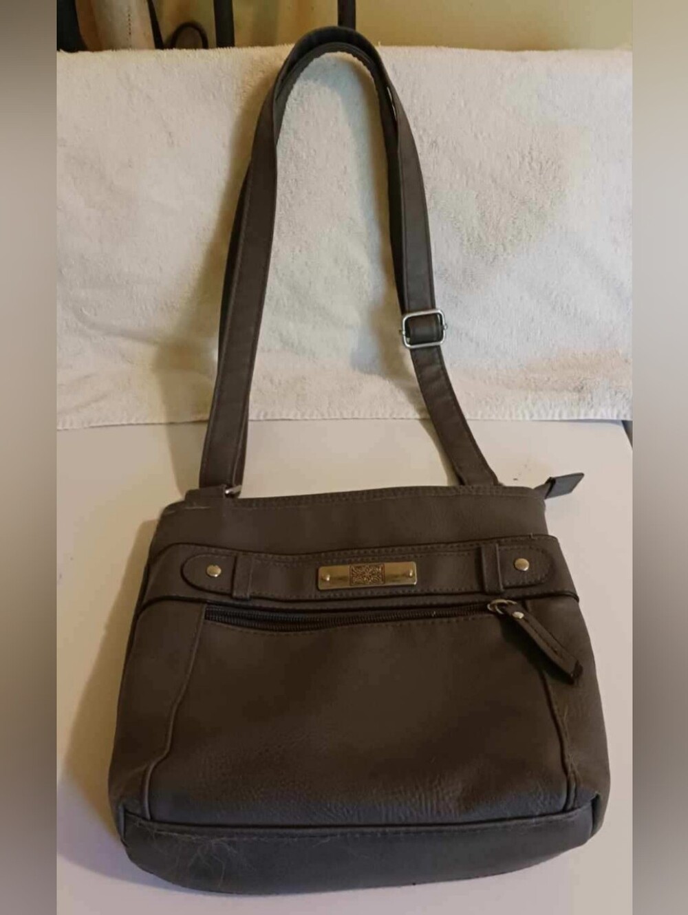 Rosetti Brown Leather-Look Shoulder Bag